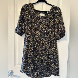 French Connection Romper Open Back Expoed Zipper Pockets Women’s 8